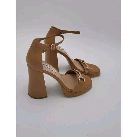NEW Steve Madden Women's Irenee B Ankle Strap Sandals Brown Gold Size 7.5 M - Picture 6 of 12